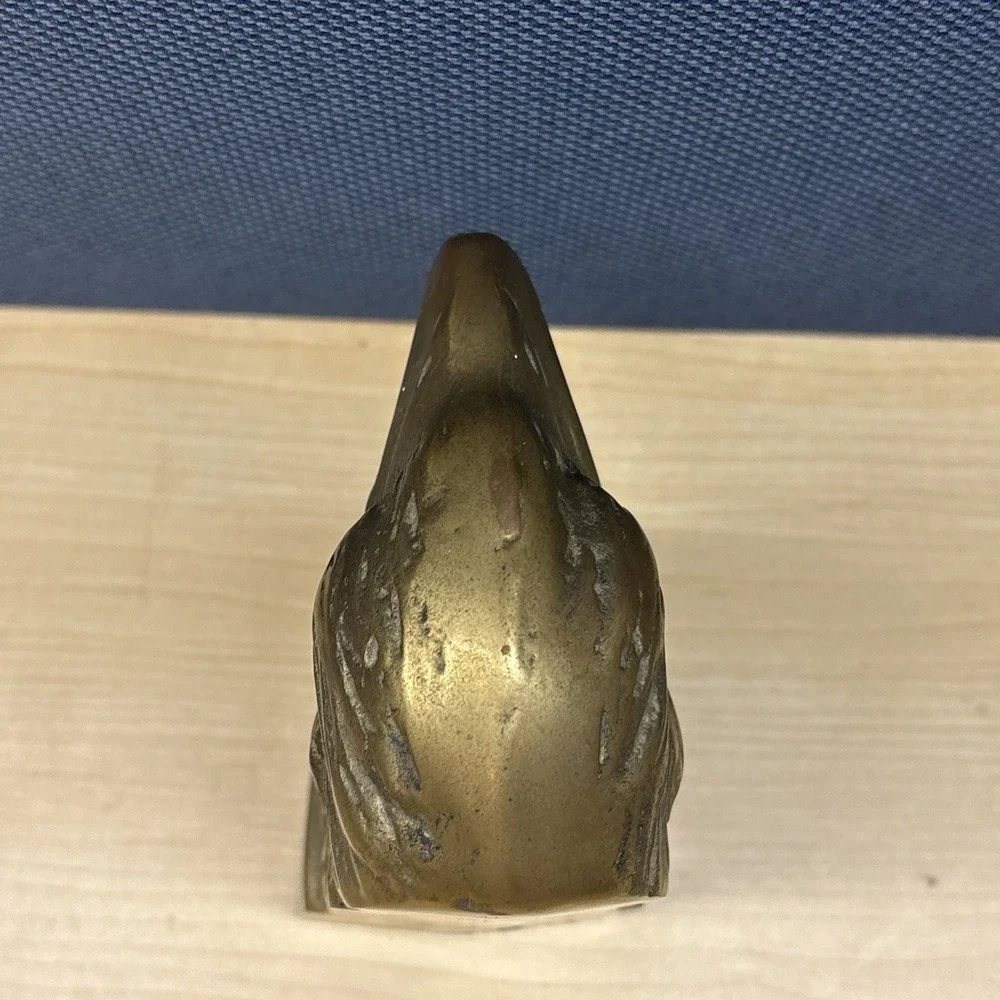 VTG Brass Bald Eagle Bird Heads Bookend Korea Federal Style Classic Decor